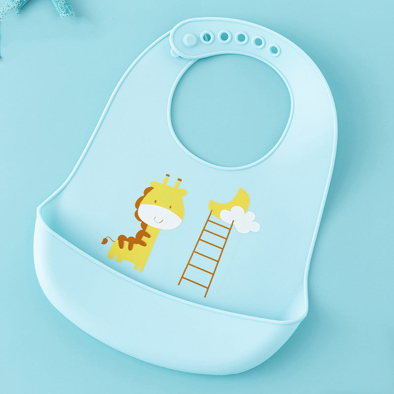 Baby Bib Waterproof Silicone Meal Pocket Baby Saliva Pocket Kid Anti-Dirty Artifact