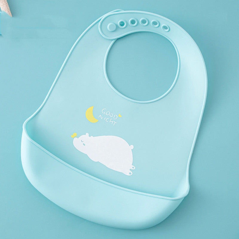 Baby Bib Waterproof Silicone Meal Pocket Baby Saliva Pocket Kid Anti-Dirty Artifact