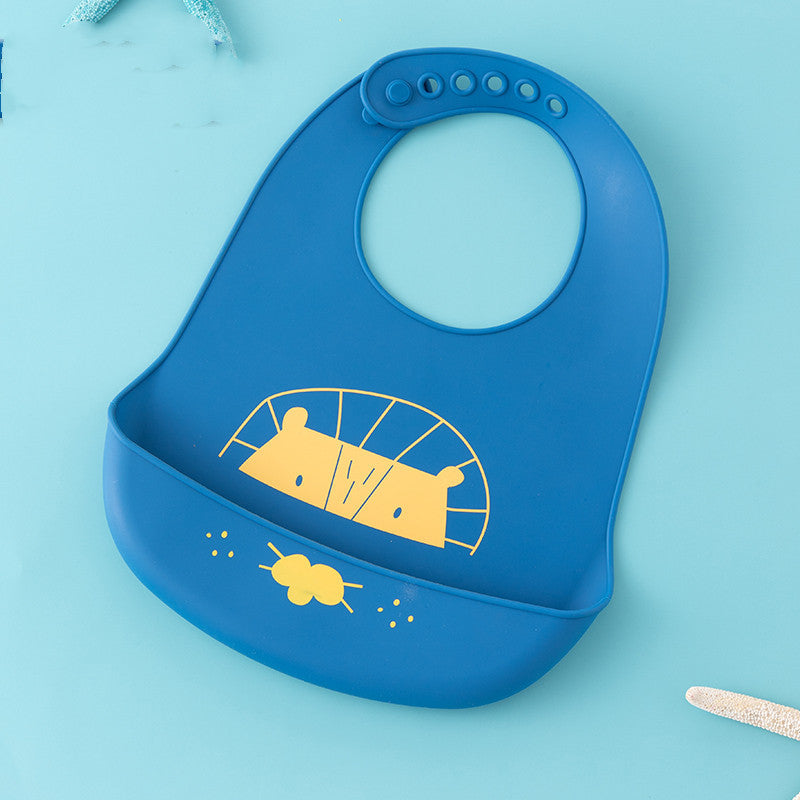 Baby Bib Waterproof Silicone Meal Pocket Baby Saliva Pocket Kid Anti-Dirty Artifact