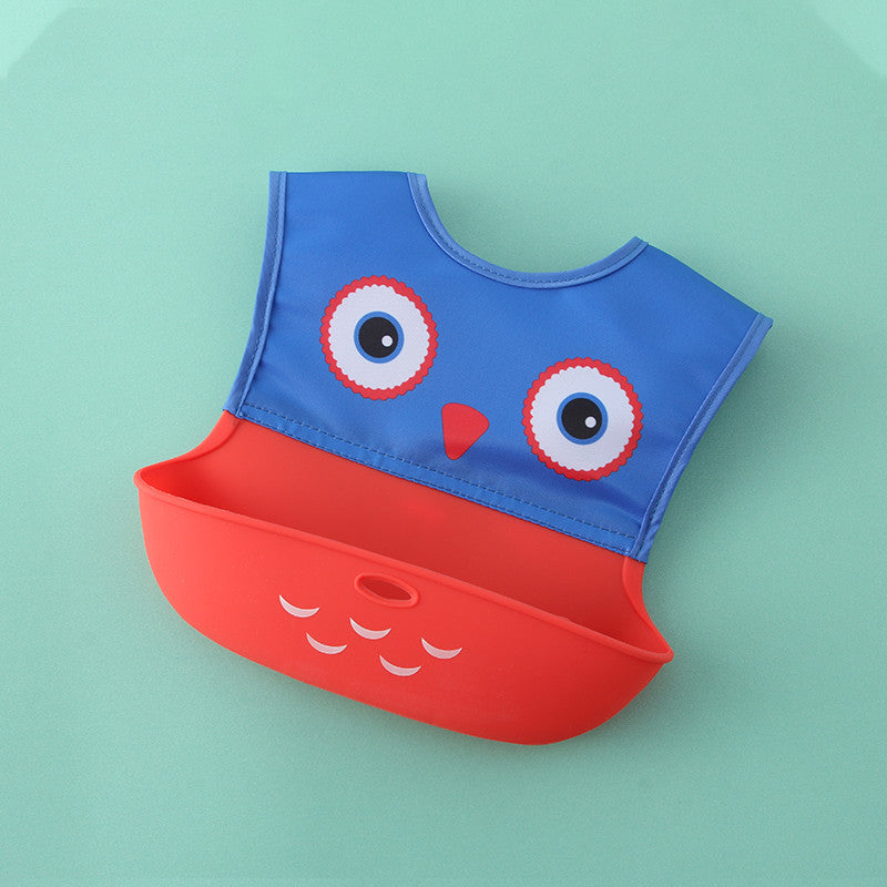 Baby Bib Waterproof Silicone Meal Pocket Baby Saliva Pocket Kid Anti-Dirty Artifact