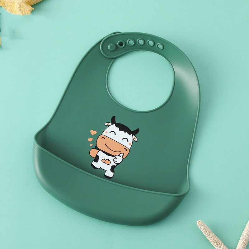 Baby Bib Waterproof Silicone Meal Pocket Baby Saliva Pocket Kid Anti-Dirty Artifact