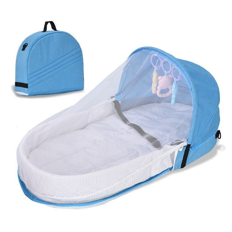 Portable Folding Anti-pressure Baby Bed In Newborn Isolation Bionic  Travel Crib