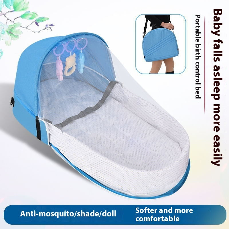 Portable Folding Anti-pressure Baby Bed In Newborn Isolation Bionic  Travel Crib