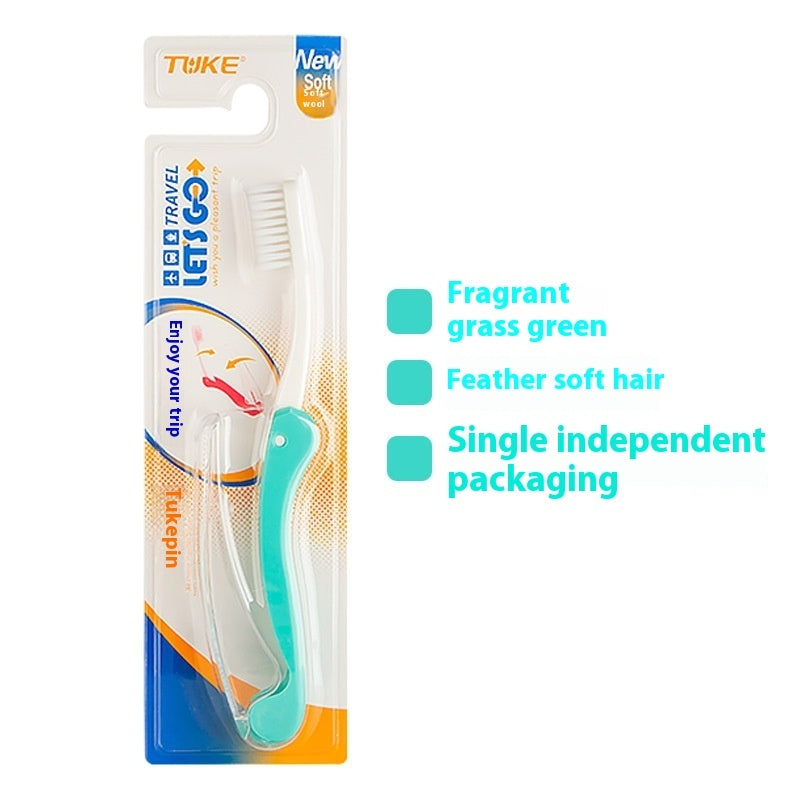Travel Aviation Portable Soft Fur Foldable Toothbrush